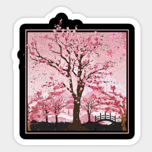 Sakura Pink Flower Blossom Japanese Cherry Blossom Sticker